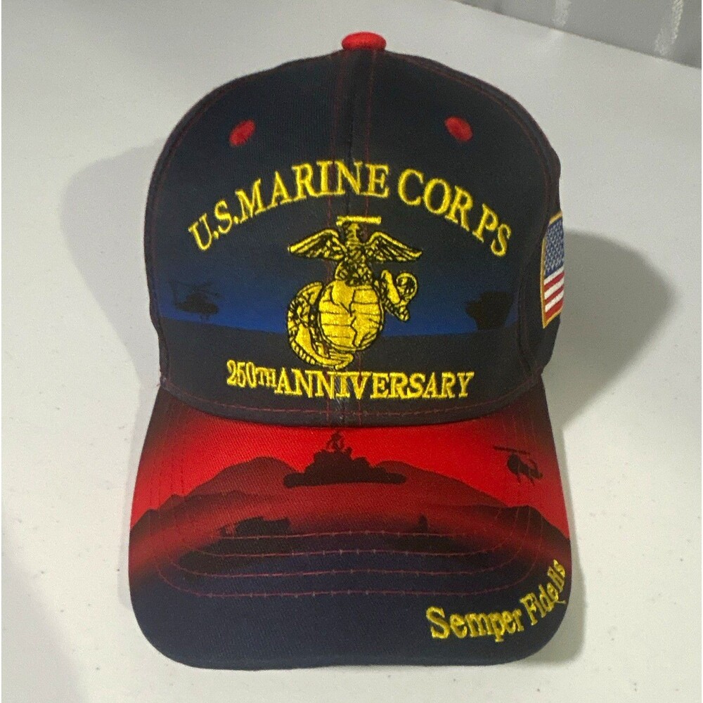 U.S. Marine Corps 250th Anniversary Semper Fidelis Embroidered Adjustable Cap